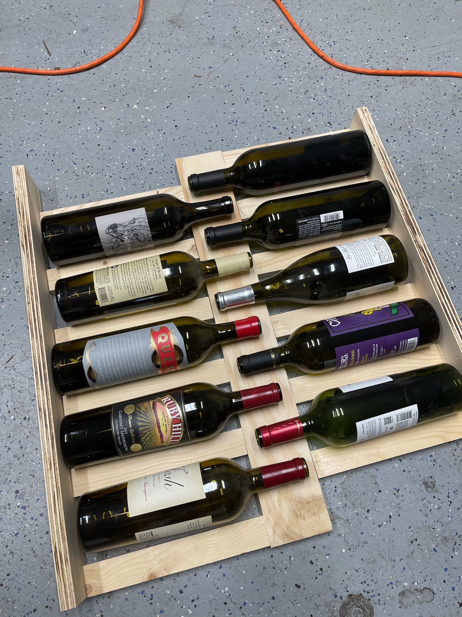 Custom Wine Rack with 3 sliding drawers